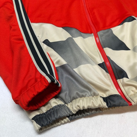 Jeff Staple Pigeon Racing Jacket Mens XL Red Embroidered Full Zip Checkered Flag - Picture 9 of 16